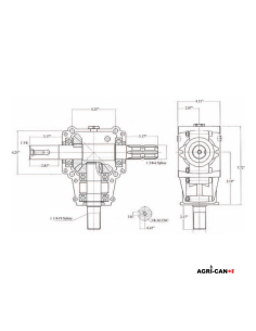 Réducteur en aluminium T281 - Ratio 1:1 2