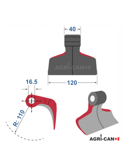 Marteau broyeur pour Kuhn, Maschio, Kverneland, SEPPI et Maletti - Heavy-Duty