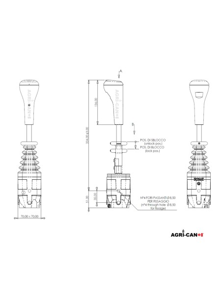 Manette service intensif pour tracteur (Joystick)