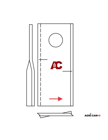 Claas Disco & Cougar - Couteau de faucheuse (Gauche) – 25/Pqt