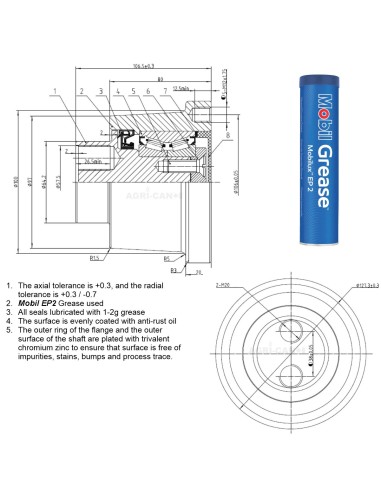 Complete Hub Bearing for Horsch Disc Harrow
