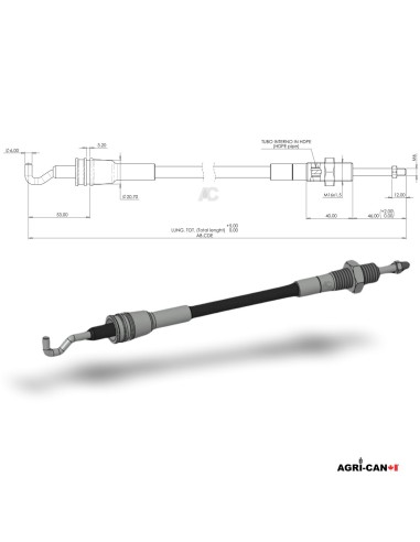 Control Cable with Compensator - 1000mm (39")